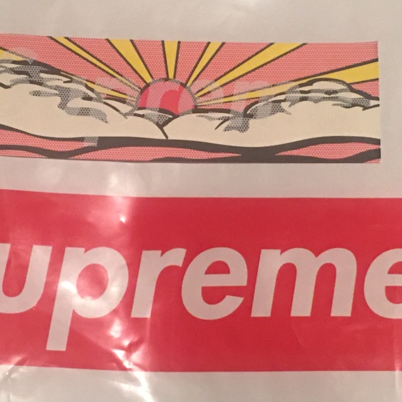 Supreme Roy Lichtenstein "Sunrise"  Box Logo Sticker - Picture 3 of 5